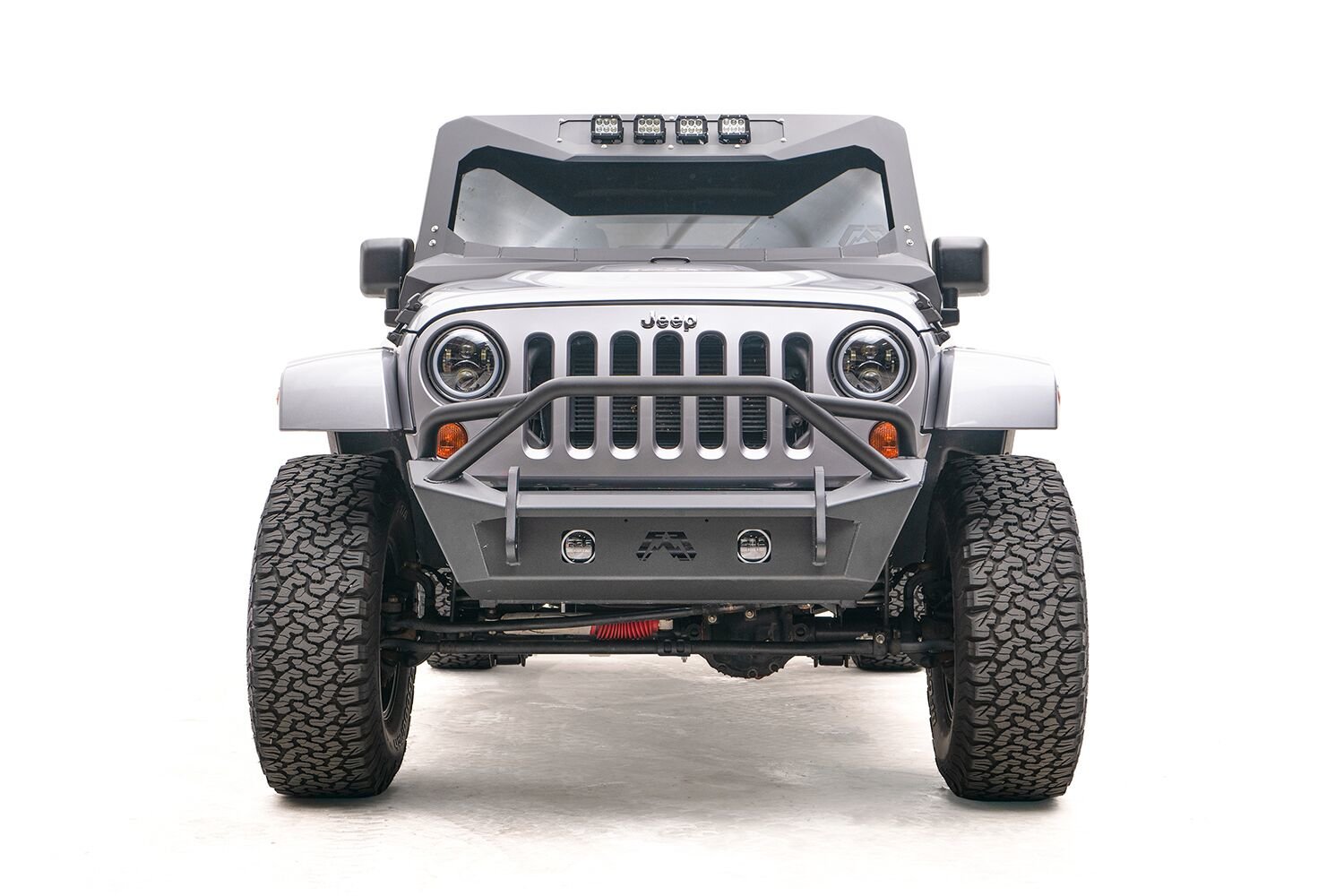 Fab Fours Front Stubby Bumper for 07-18 Jeep Wrangler JK | Quadratec