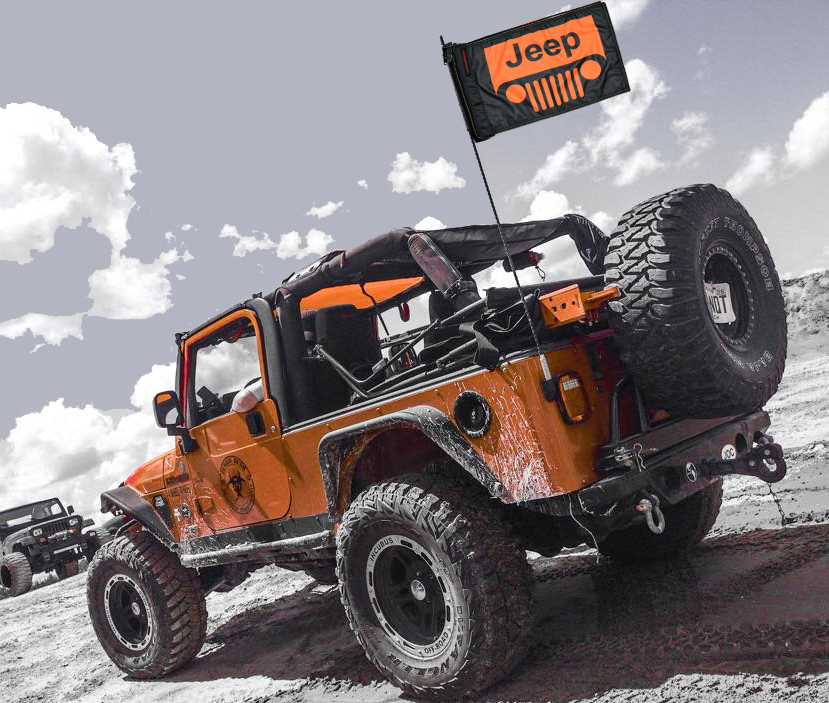 Forever Wave Interchangeable Flag System Mount Sleeves for Jeep Vehicles