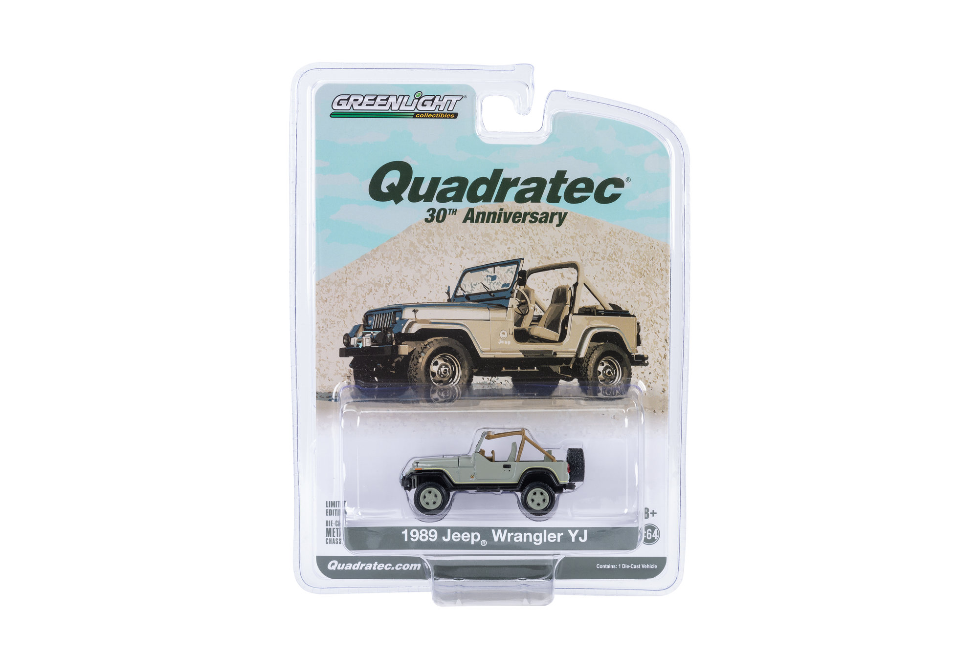 GreenLight Collectibles 51379 Quadratec 30th Anniversary Die-Cast (1:64)  1989 Jeep Wrangler YJ | Quadratec