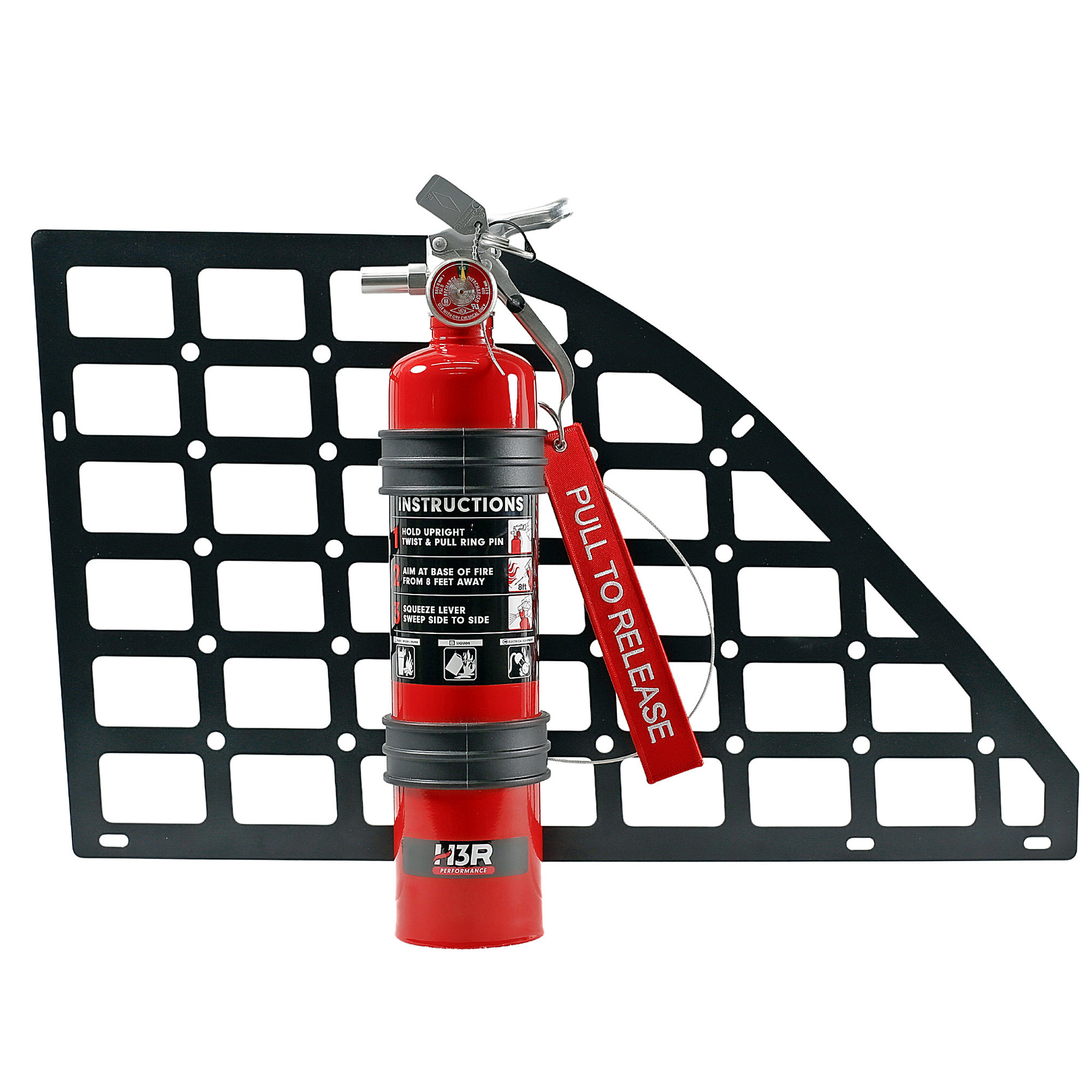 H3R Performance BBP01 Fire Extinguisher Bracket Backing Plates Quadratec