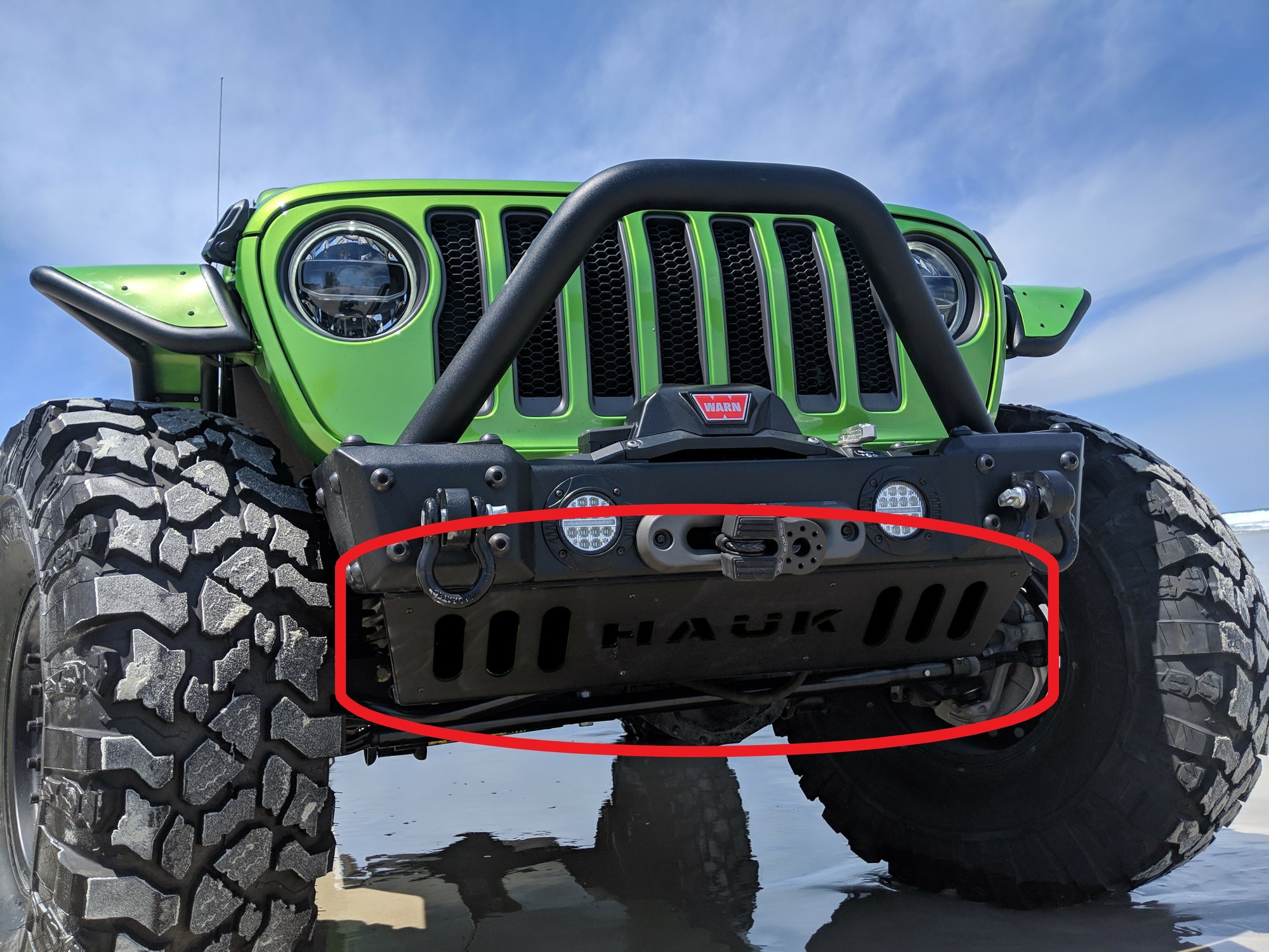 Hauk Offroad Predatör Series Sway Bar Skid Backer Plate for Jeep