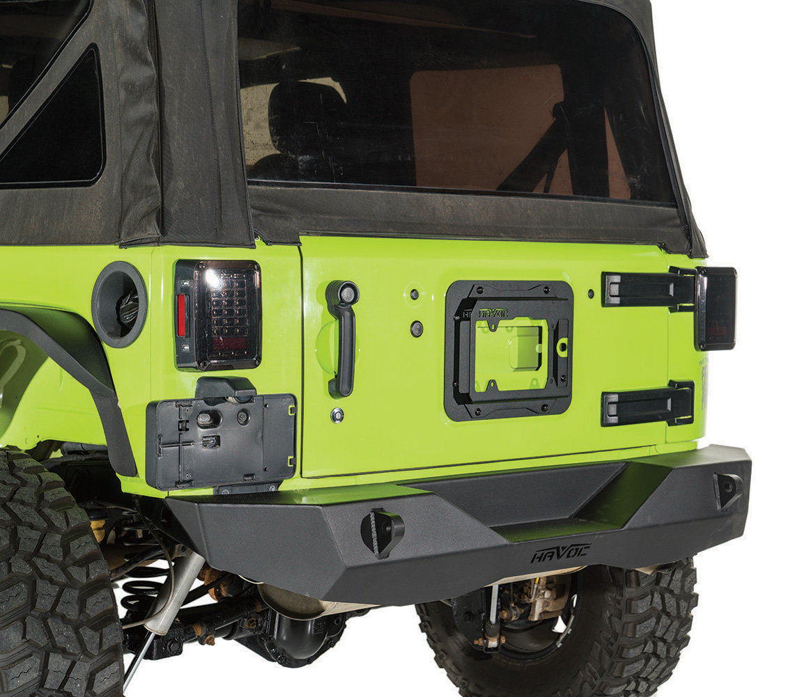 Havoc Offroad Havoc Eliminator Tailgate Vent Cover Plate with License Plate  Mount for 07-18 Jeep Wrangler JK | Quadratec