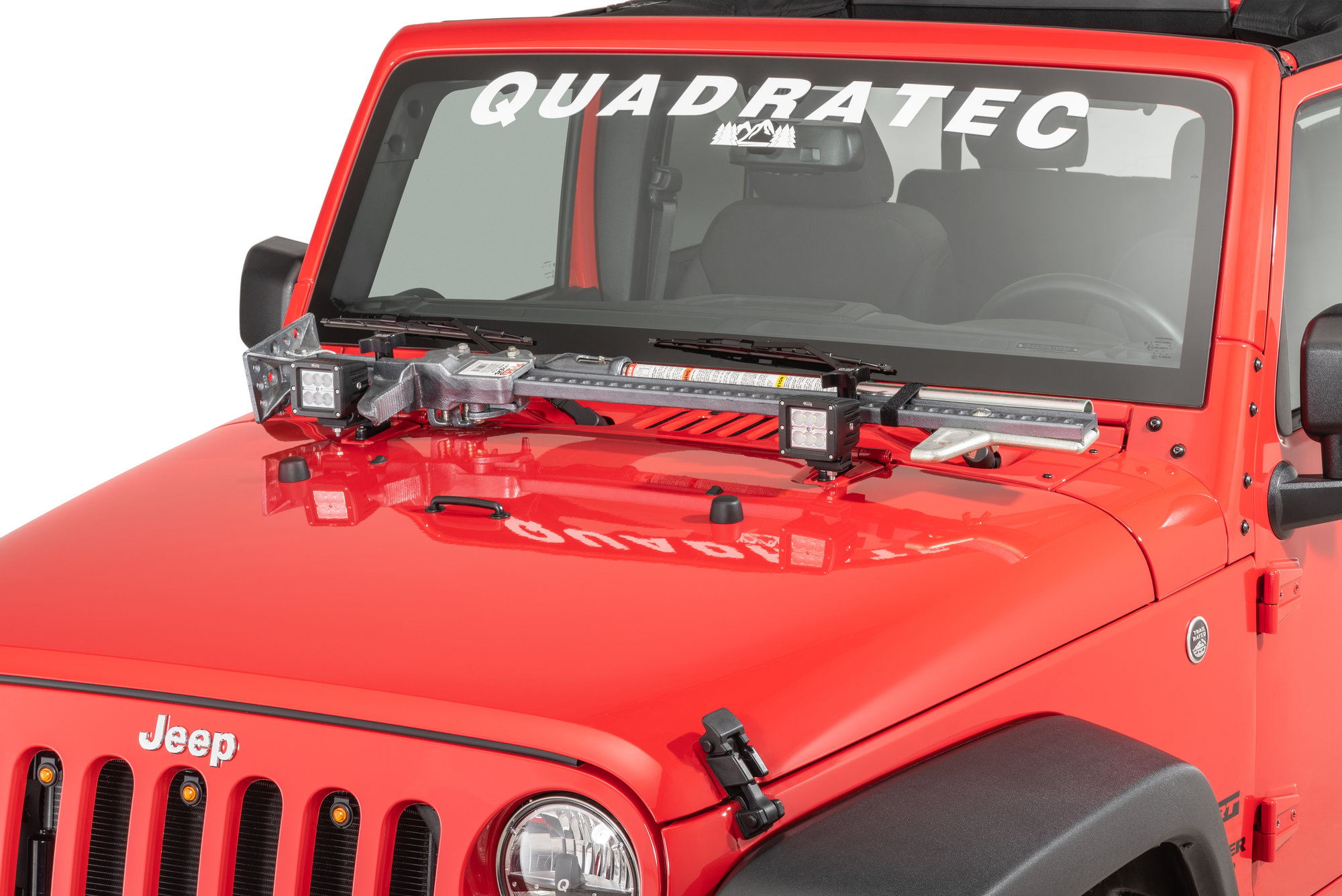 Hi-Lift HM-LBRK Hood Mount Light Brackets for 07-20 Jeep Wrangler JL, JK   Gladiator JT Quadratec