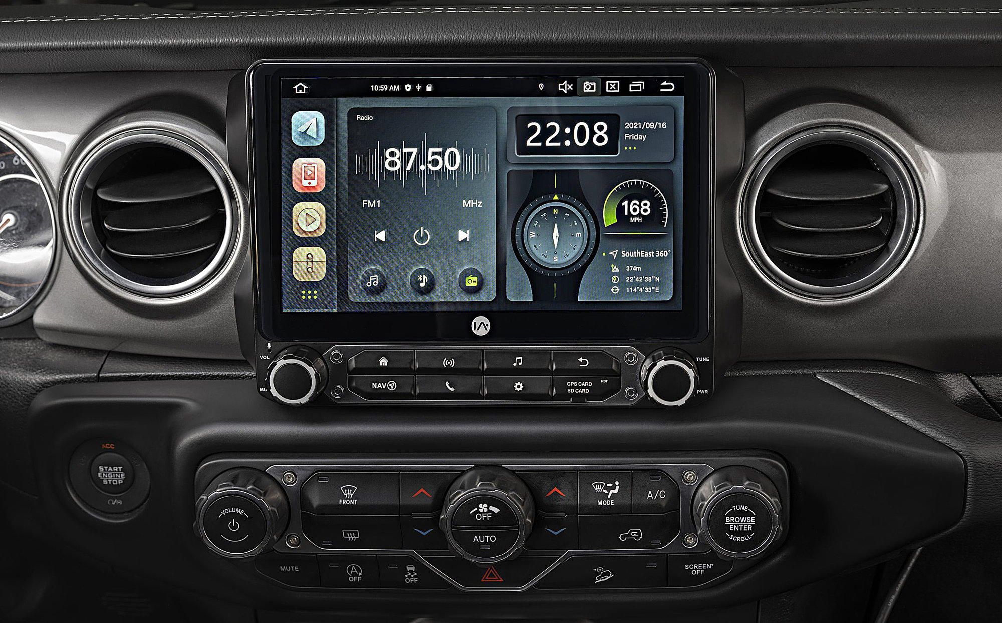 Insane Audio JL4001 Multimedia Head Unit with Navigation for 1822 Jeep