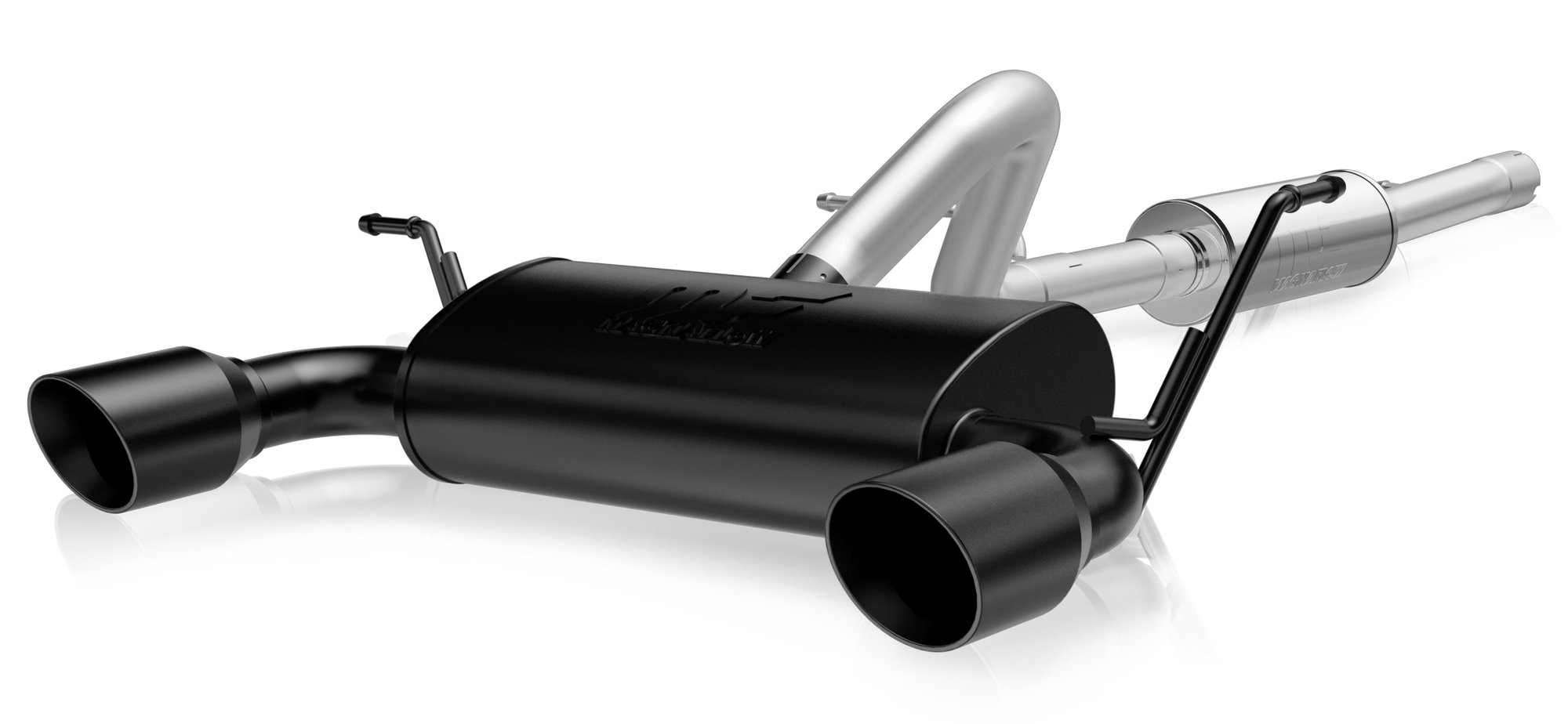 MagnaFlow 2007-2018 Jeep Wrangler JK Street Series Axle-Back Performance  Exhaust System, V6 3.6L, Black Coated