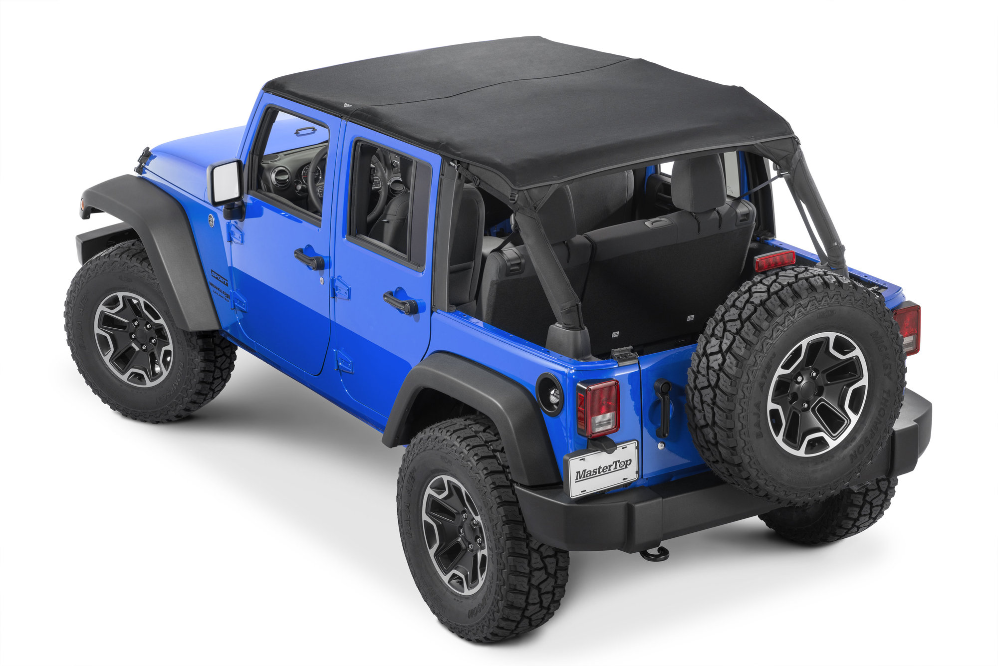 MasterTop Cable Style Bimini Top Plus in MasterTwill® Fabric for 07-18 Jeep  Wrangler JK Unlimited 4-Door | Quadratec