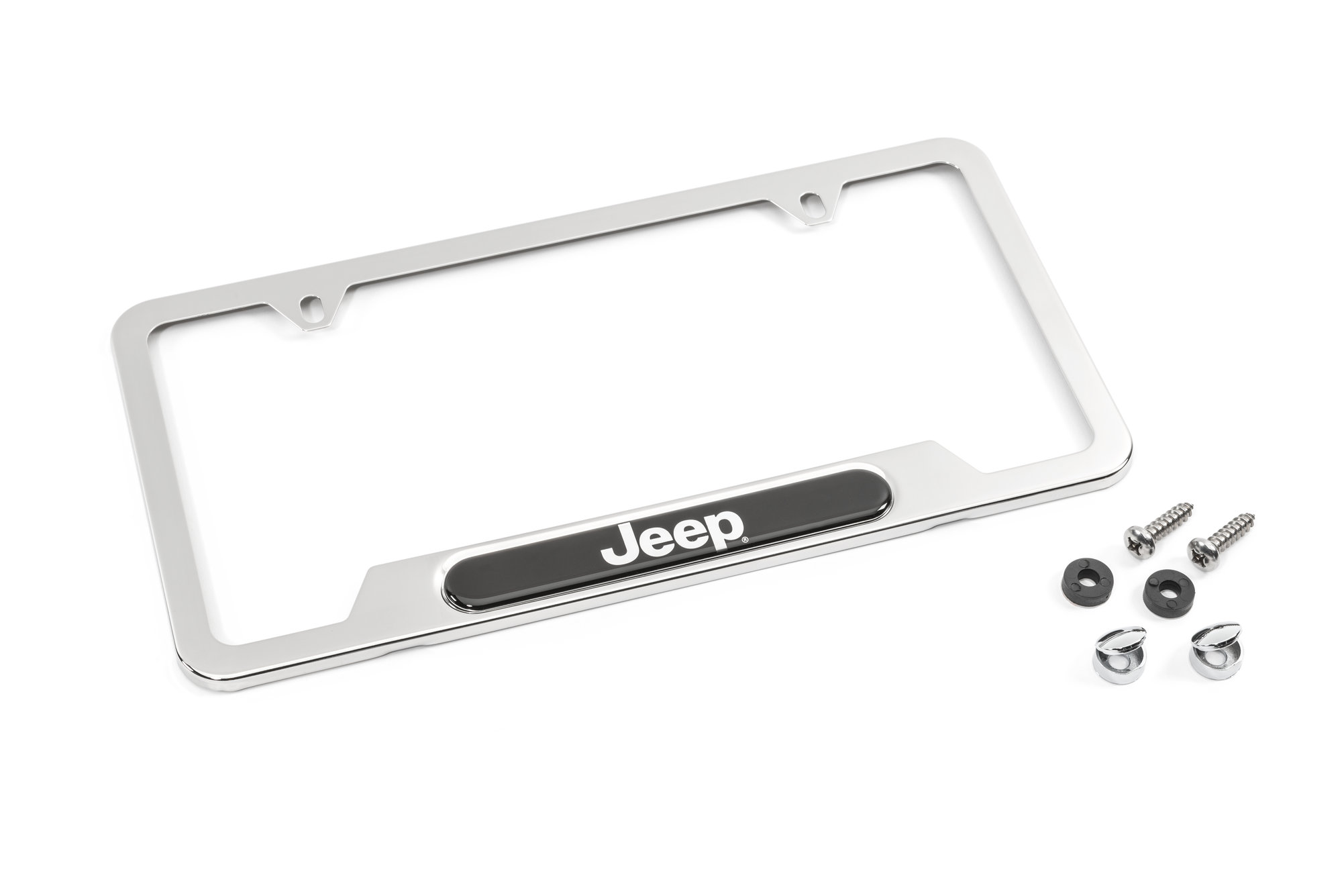 Mopar License Plate Frame with Jeep Logo | Quadratec