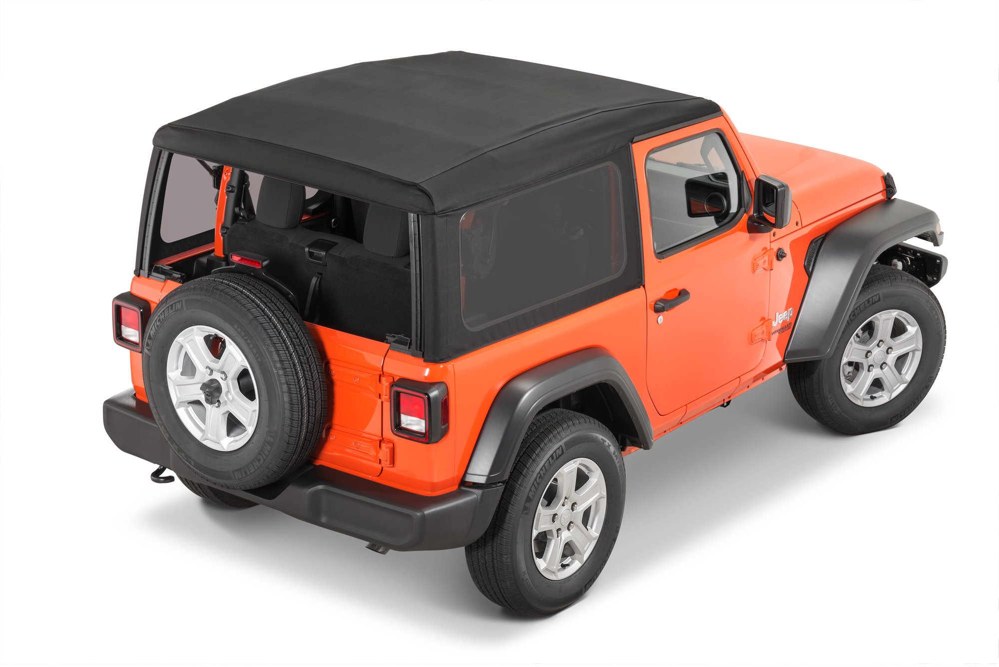 Mopar Black Twill Soft Top Kit for 18-22 Jeep Wrangler JL 2-Door | Quadratec