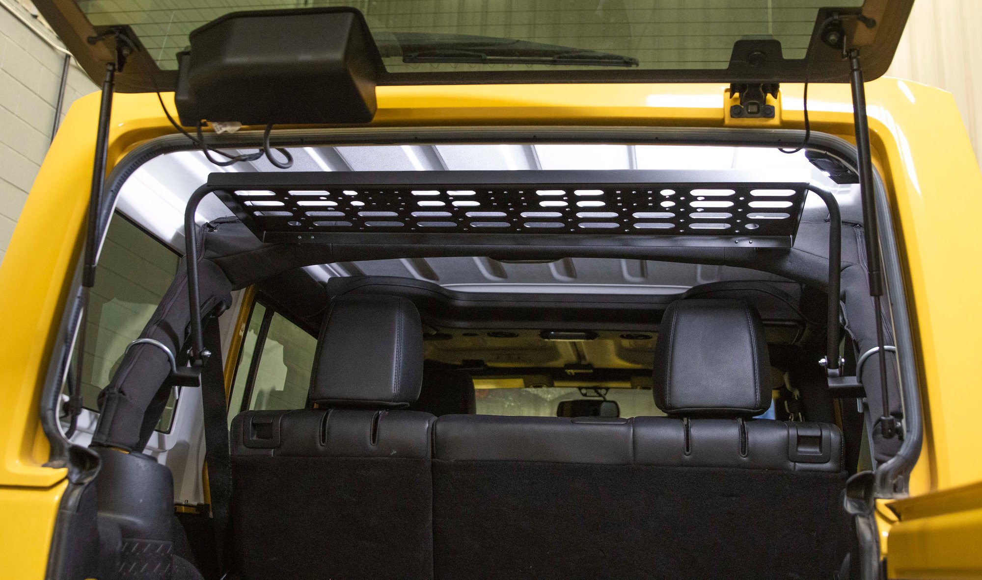 Metal Organizer Interior Accessories u-Box Wrangler JK Overhead Fold Down Molle Panel Storage Rear Hardtop for Jeep Wrangler JKU 2007-2018 4-Door Unlimited 