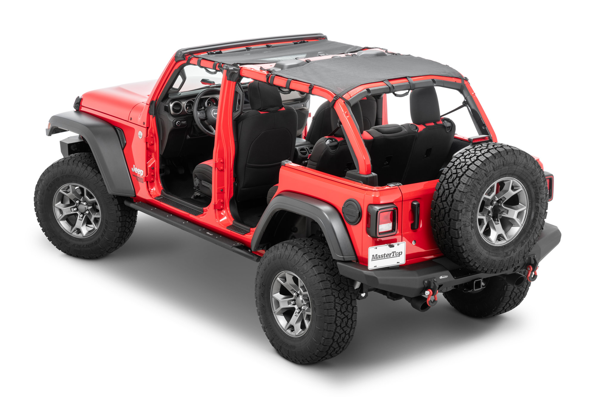 MasterTop Mesh Bimini Plus Top with Integrated Grab Handles for 18-21 Jeep  Wrangler JL 2-Door | Quadratec