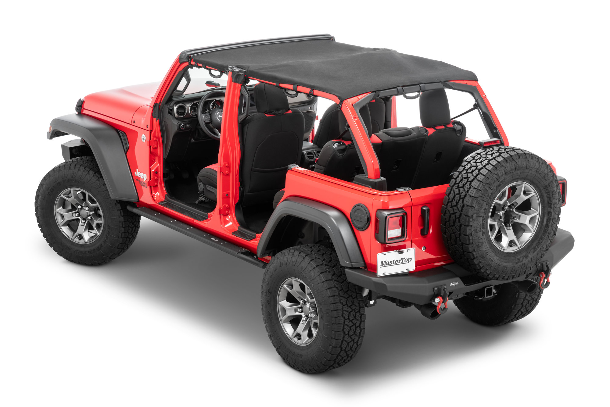 MasterTop Bimini Plus Top with Integrated Grab Handles for 18-22 Jeep  Wrangler JL Unlimited | Quadratec