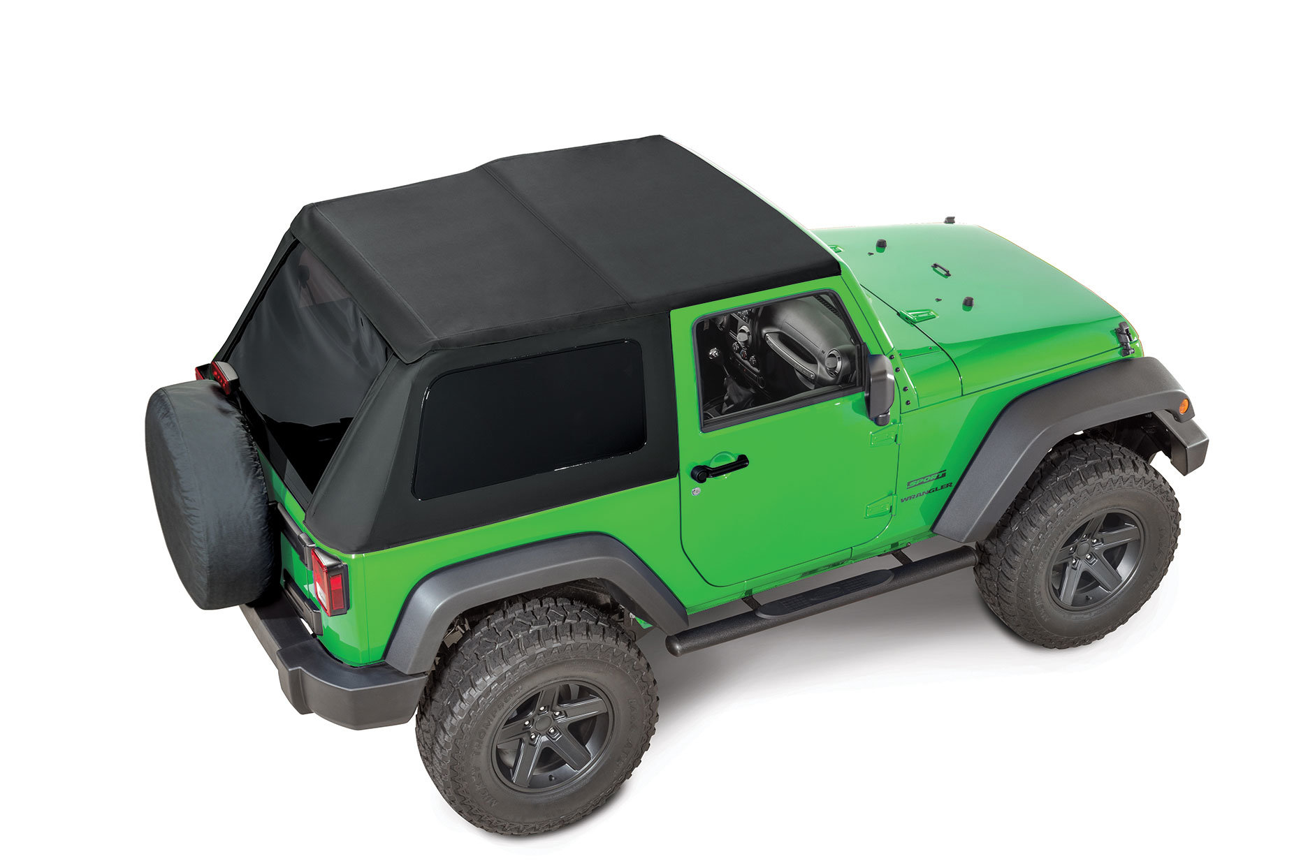 MasterTop SkyMaster® Frameless Fastback Fabric Only Replacement Soft Top  for 07-18 Jeep Wrangler JK | Quadratec