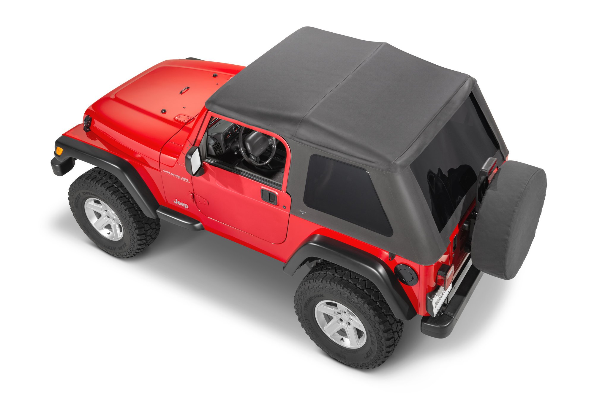MasterTop SkyMaster® Frameless Fastback Soft Top for 97-06 Jeep Wrangler TJ  | Quadratec