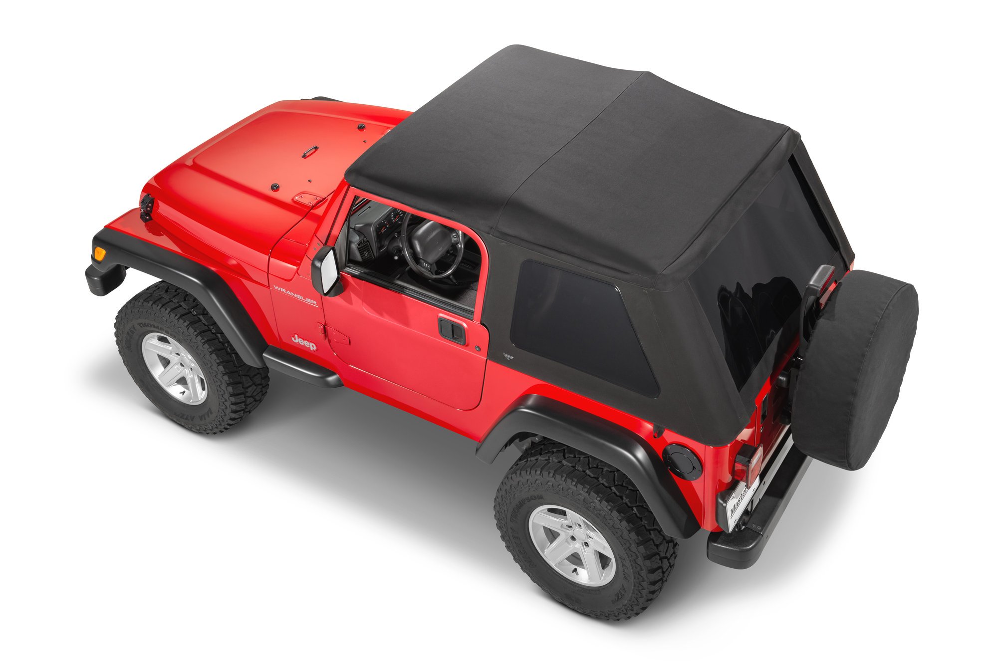 MasterTop SkyMaster® Frameless Fastback Soft Top for 97-06 Jeep Wrangler TJ  | Quadratec