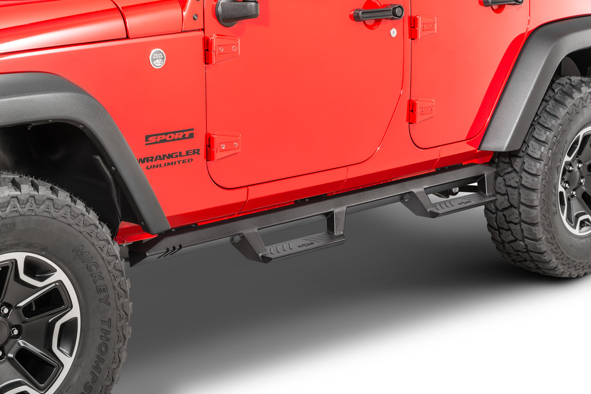 N-FAB EXJ074-TX EpYx Side Steps for 07-18 Jeep Wrangler JK Unlimited 4-Door  | Quadratec