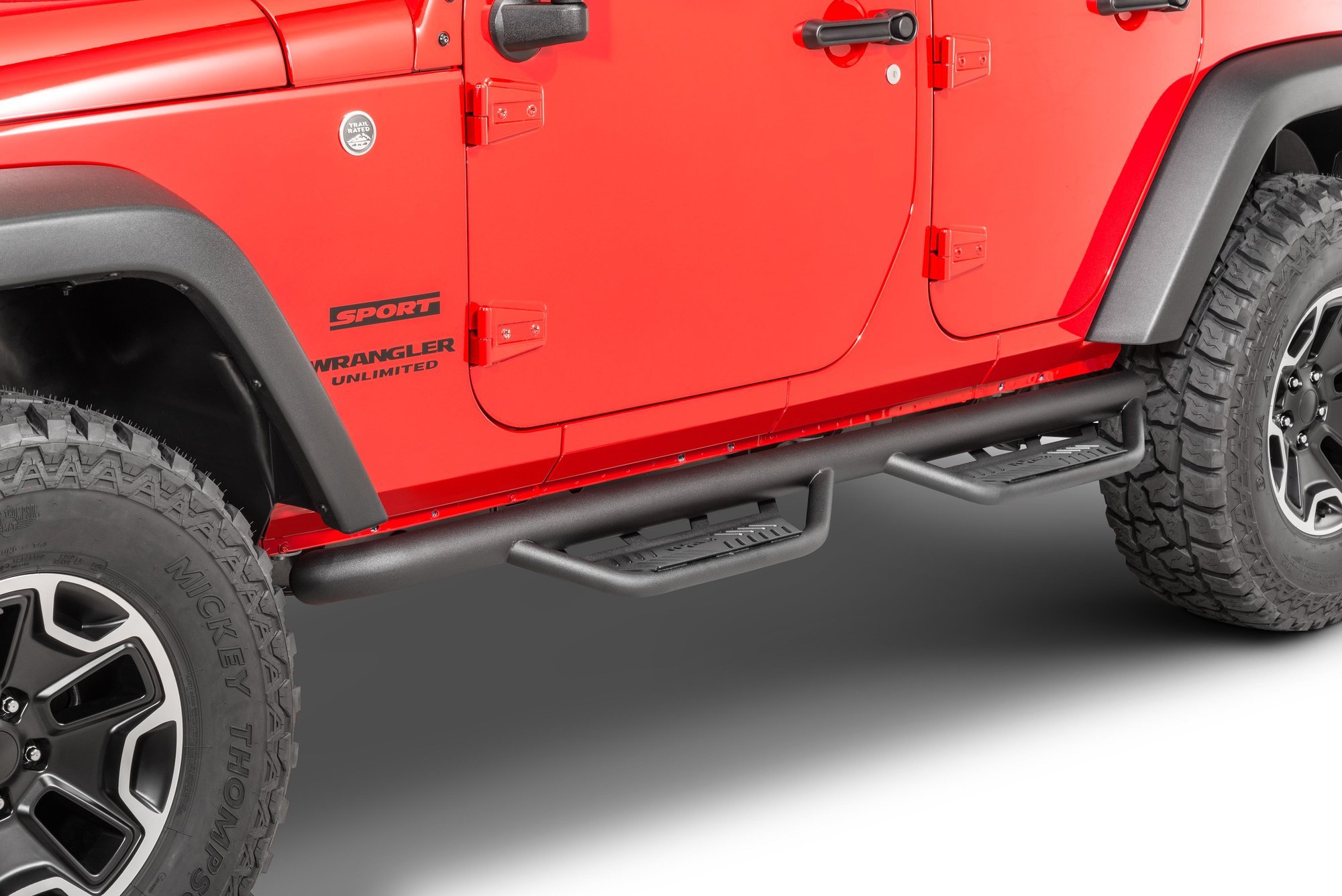 N-FAB Podium Nerf Steps for 07-18 Jeep Wrangler JK Unlimited | Quadratec