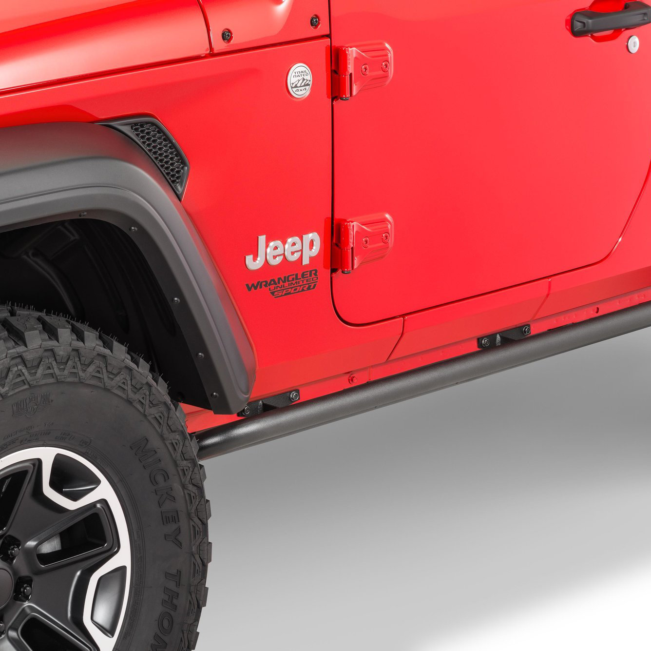 N-FAB Rock Rails for 18-20 Jeep Wrangler JL 2-Door | Quadratec