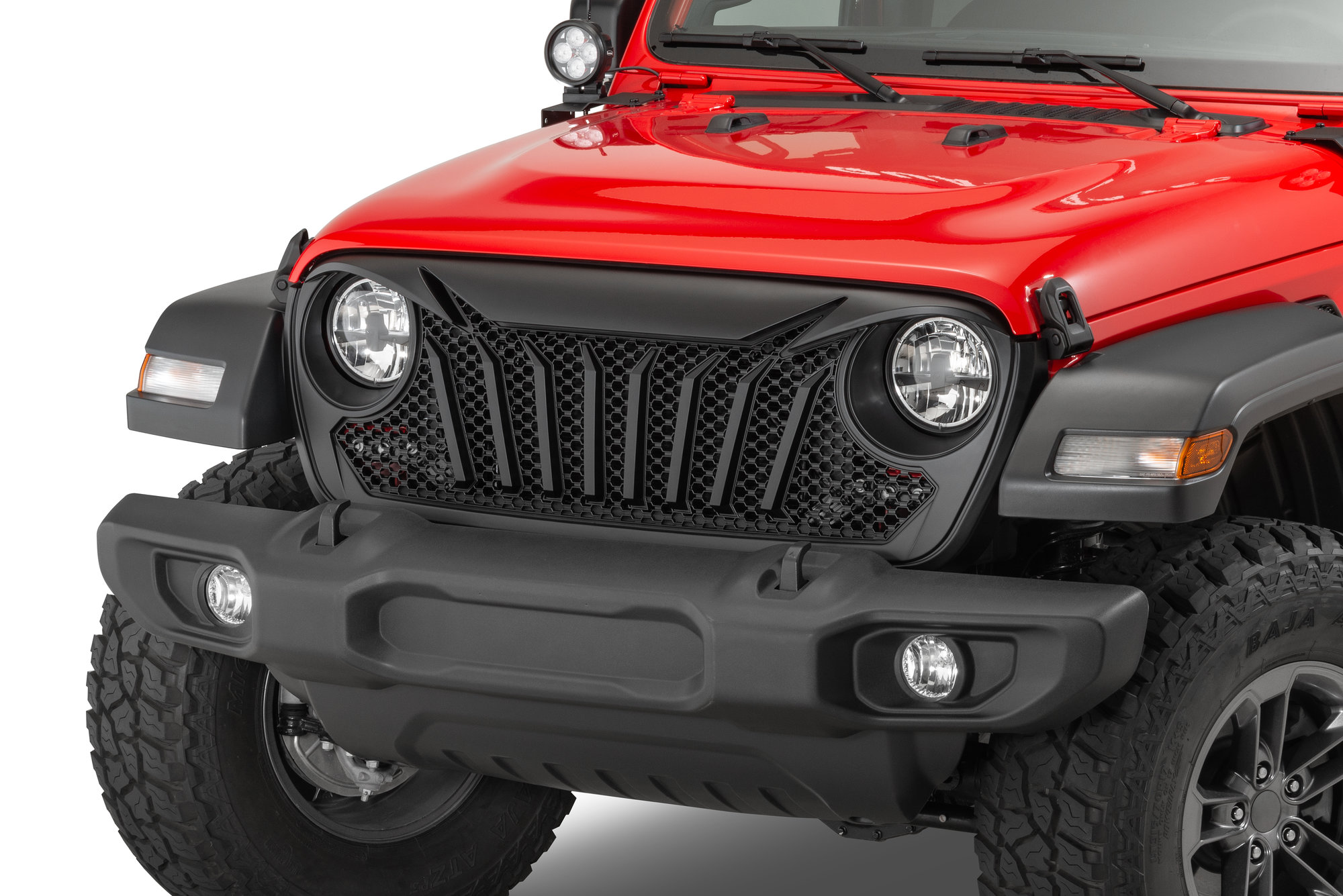 Overtread 19031 Titus Front Grille for 18-21 Jeep Wrangler JL & Gladiator  JT | Quadratec