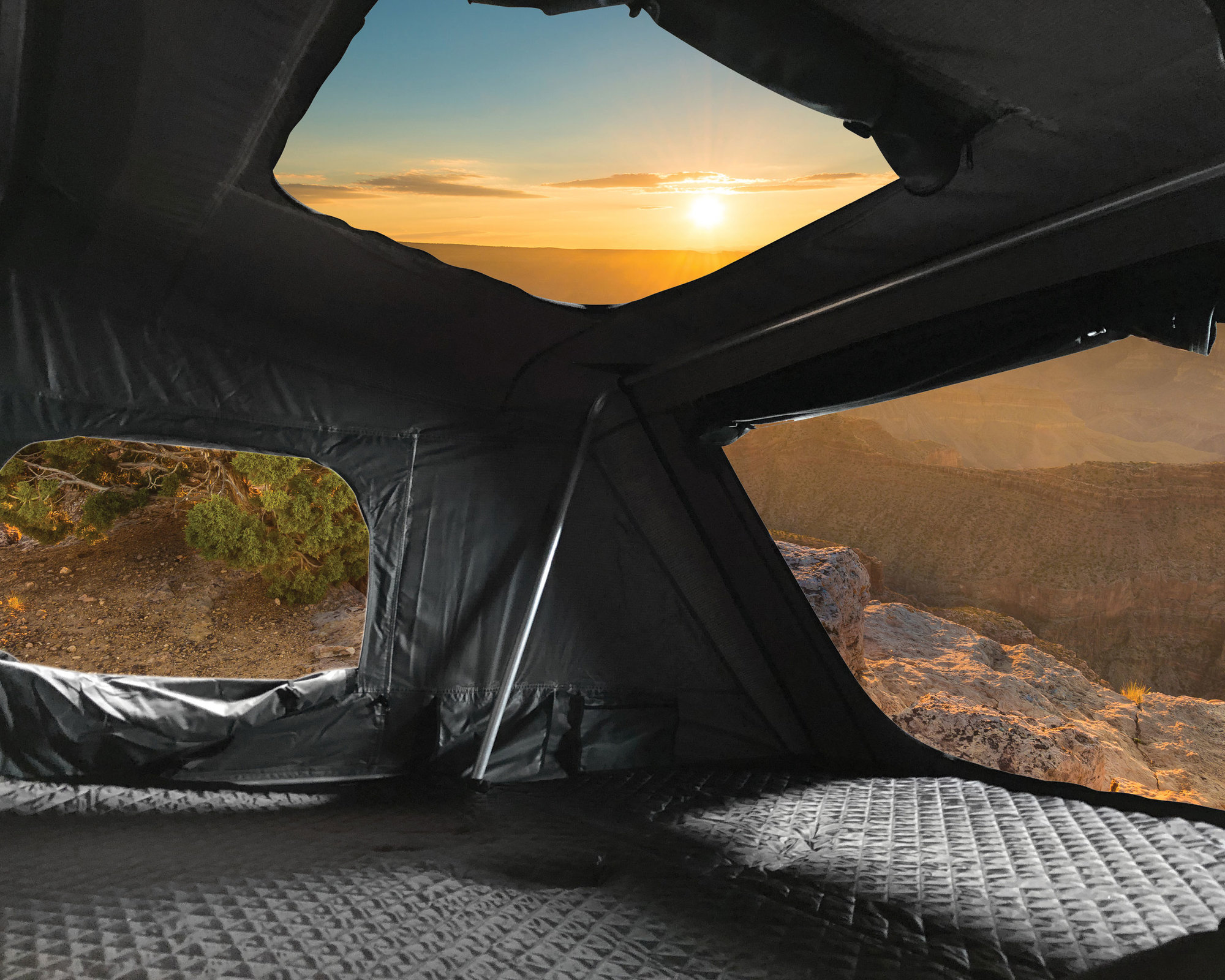 Overland Vehicle Systems 18089901 Bushveld Hard Shell Roof Top Tent |  Quadratec