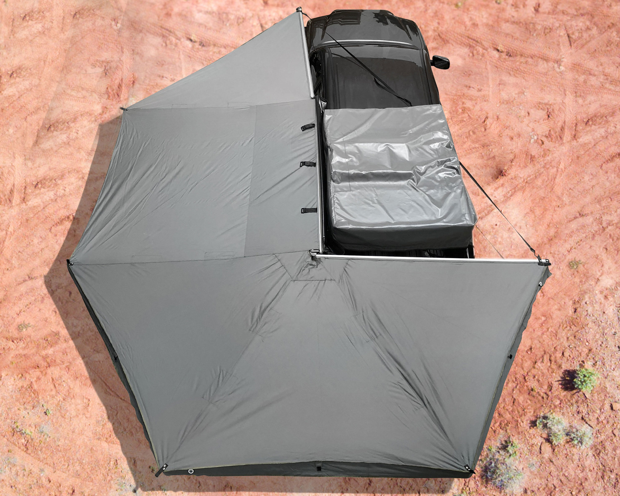 Overland Vehicle Systems Nomadic 270 Awning w/ Black Storage Cover |  Quadratec