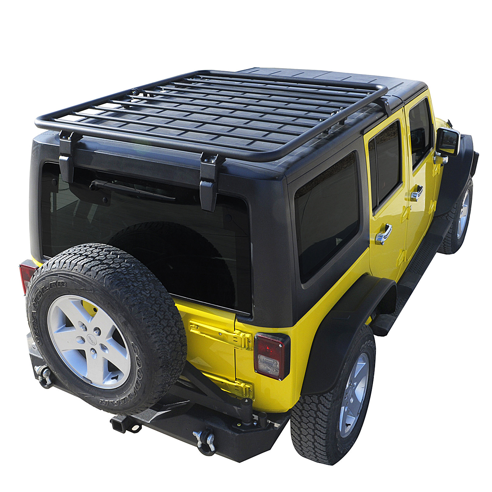 Paramount Automotive 81-10802 Flat Roof Rack for 07-18 Jeep Wrangler JK 2- Door & Unlimited JK 4-Door | Quadratec