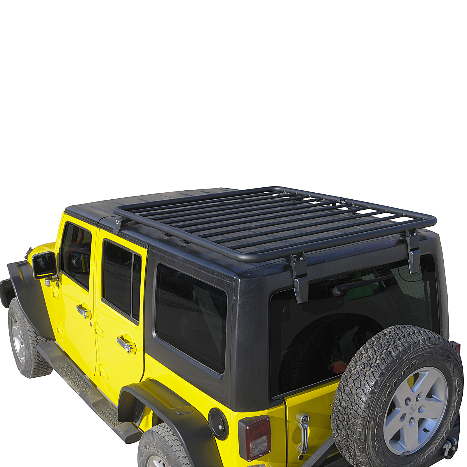 Paramount Automotive 81-10802 Flat Roof Rack for 07-18 Jeep Wrangler JK  2-Door & Unlimited JK 4-Door | Quadratec