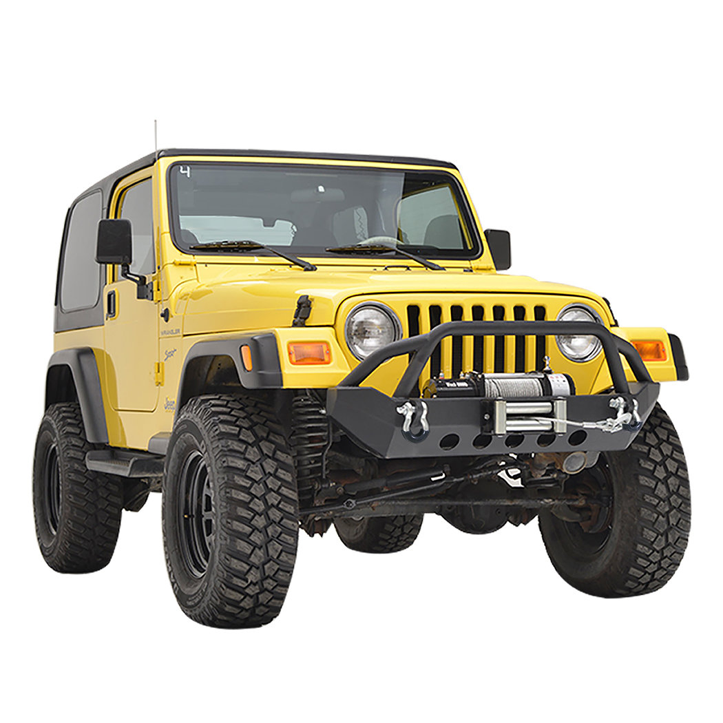 Paramount Automotive 51 0037 Front Bumper for 87 06 Jeep Wrangler YJ TJ Quadratec