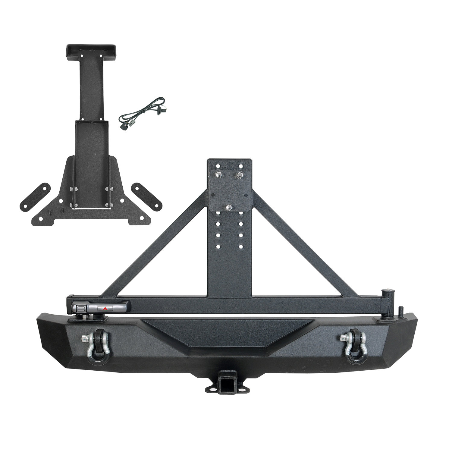 Rear Rock Crawler Bumper w/ Tire Carrier for YJ & TJ Wranglers RT Off Road