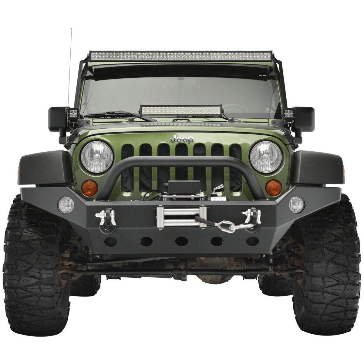 Rough Country 10585 Full Width Front Trail Bumper for 07-22 Jeep Wrangler  JK, JL & Gladiator JT