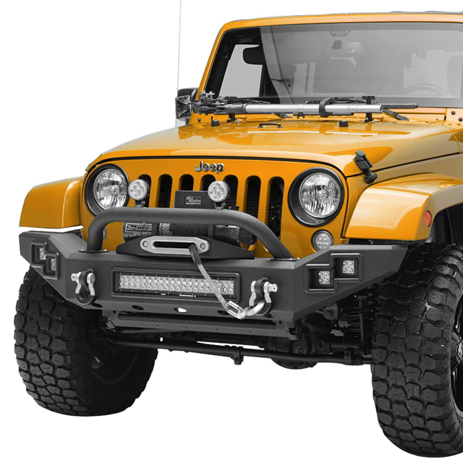 Paramount Automotive 51-7016 Full Width LED Light Style Front Bumper for 07-18  Jeep Wrangler JK | Quadratec