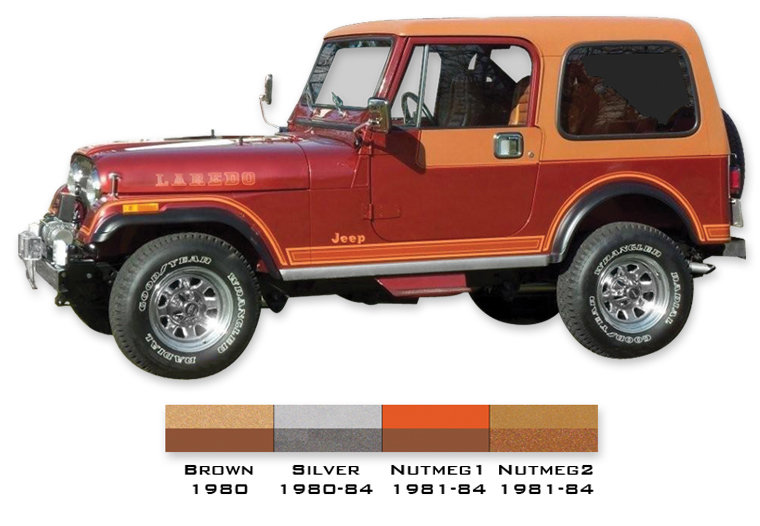 Phoenix Graphix Laredo Vinyl Hood Graphics Kit for 80-84 Jeep CJ-7 Laredo Q...