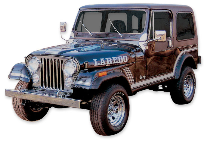 Phoenix Graphix Laredo Vinyl Hood Graphics Kit for 85-86 Jeep CJ-7 Laredo Q...