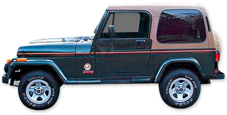 Phoenix Graphix Sahara Edition Vinyl Hood Graphics Kit for 92-95 Jeep  Wrangler YJ | Quadratec