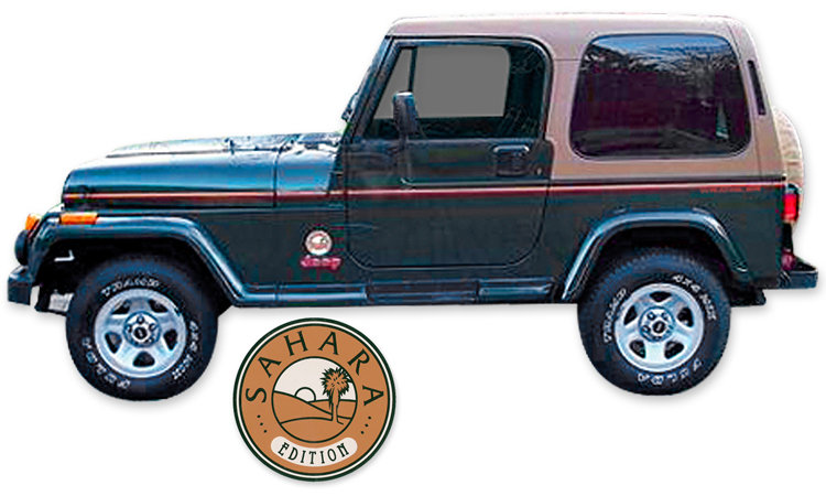 Phoenix Graphix Sahara Edition Vinyl Hood Graphics Kit for 92-95 Jeep  Wrangler YJ | Quadratec