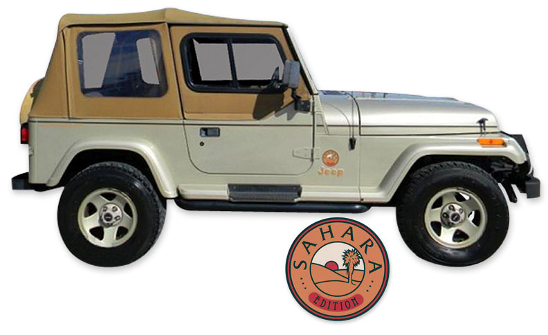 Phoenix Graphix Sahara Edition Vinyl Hood Graphics Kit for 92-95 Jeep  Wrangler YJ | Quadratec