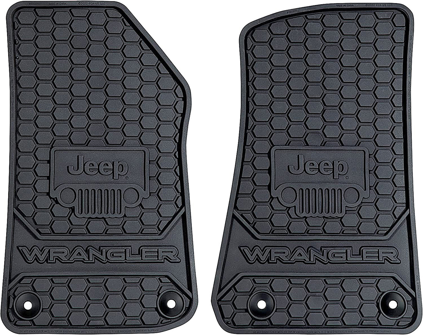 Plasticolor 001805R01 Front Jeep Logo Floor Mats for 1823 Jeep
