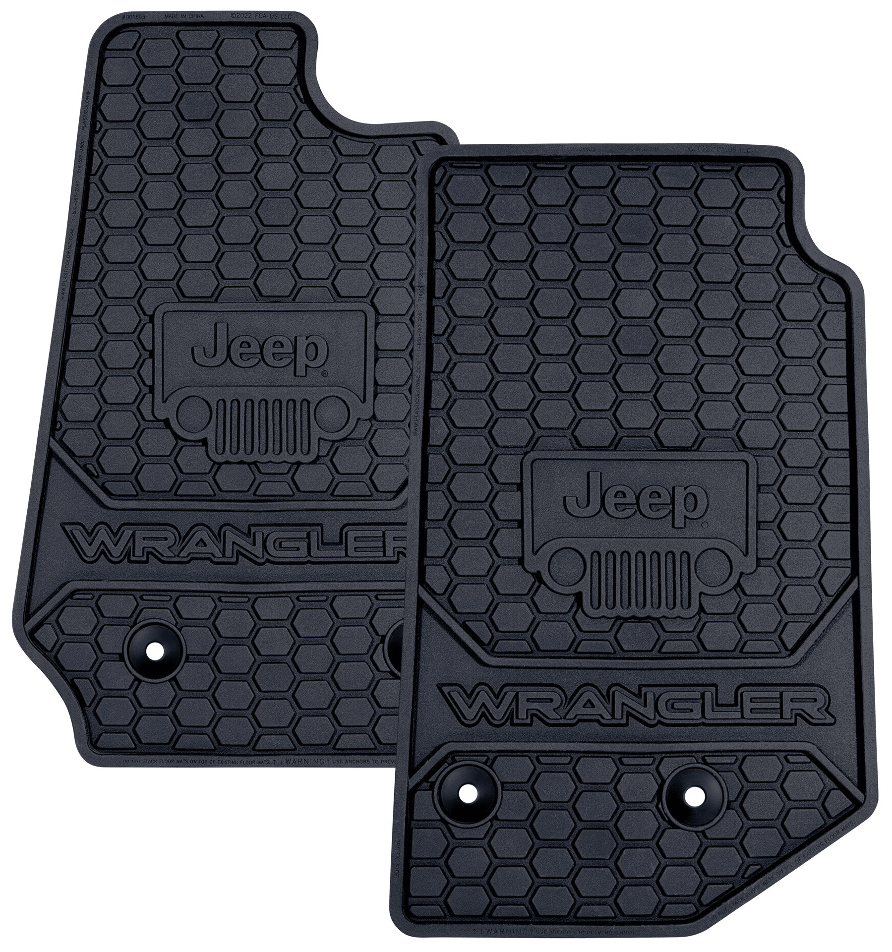 Plasticolor 001803R01 Front Jeep Logo Floor Mats for 1418 Jeep