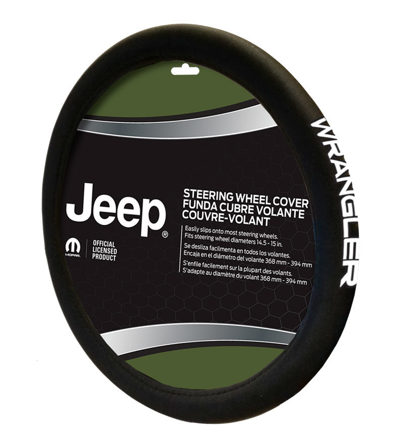 Plasticolor 006712R01 Wrangler Logo Neoprene Steering Wheel Cover
