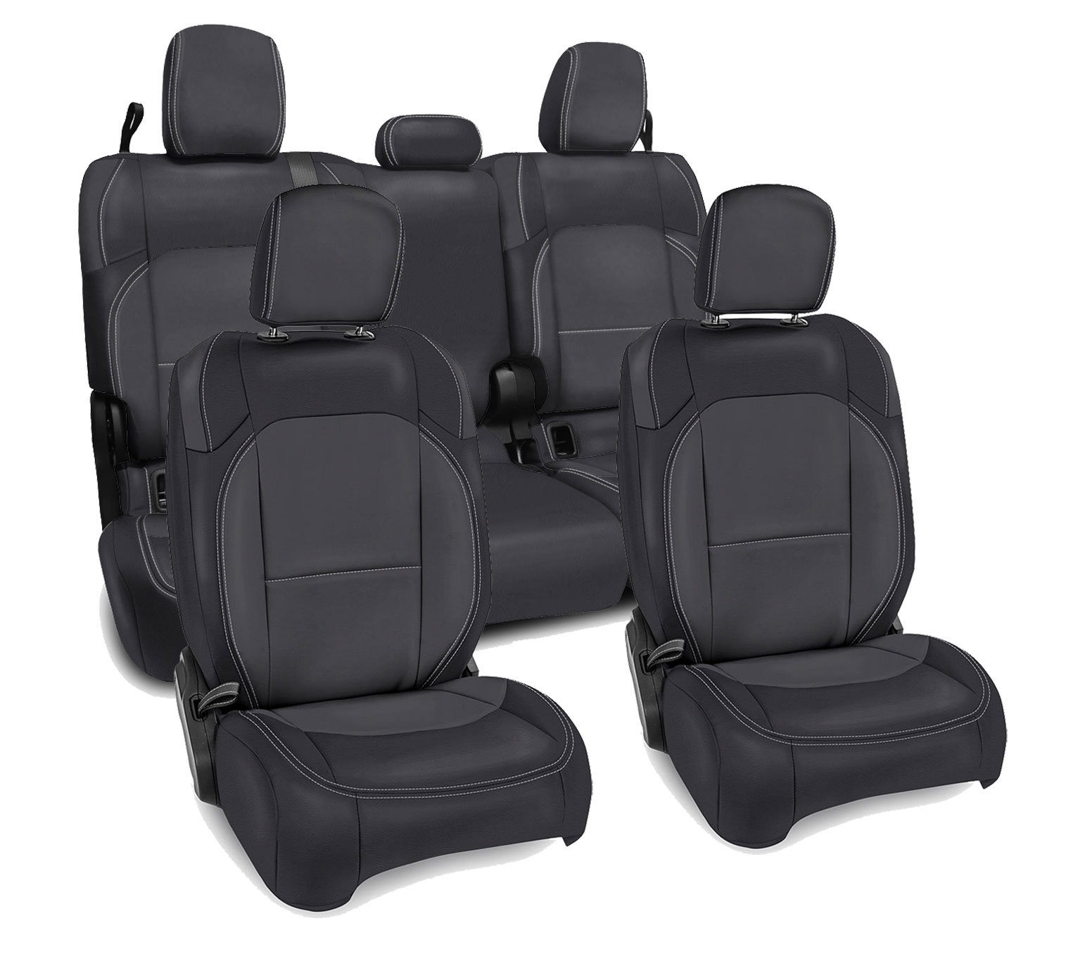 23 Colors 1998 1999 2000 2001 2002 2003 2004 2005 2-Door Complete Back Bench Full Set: Front & Rear Totally Covers Fits 1997-2006 Jeep Wrangler TJ Seat Covers: Black & Tan