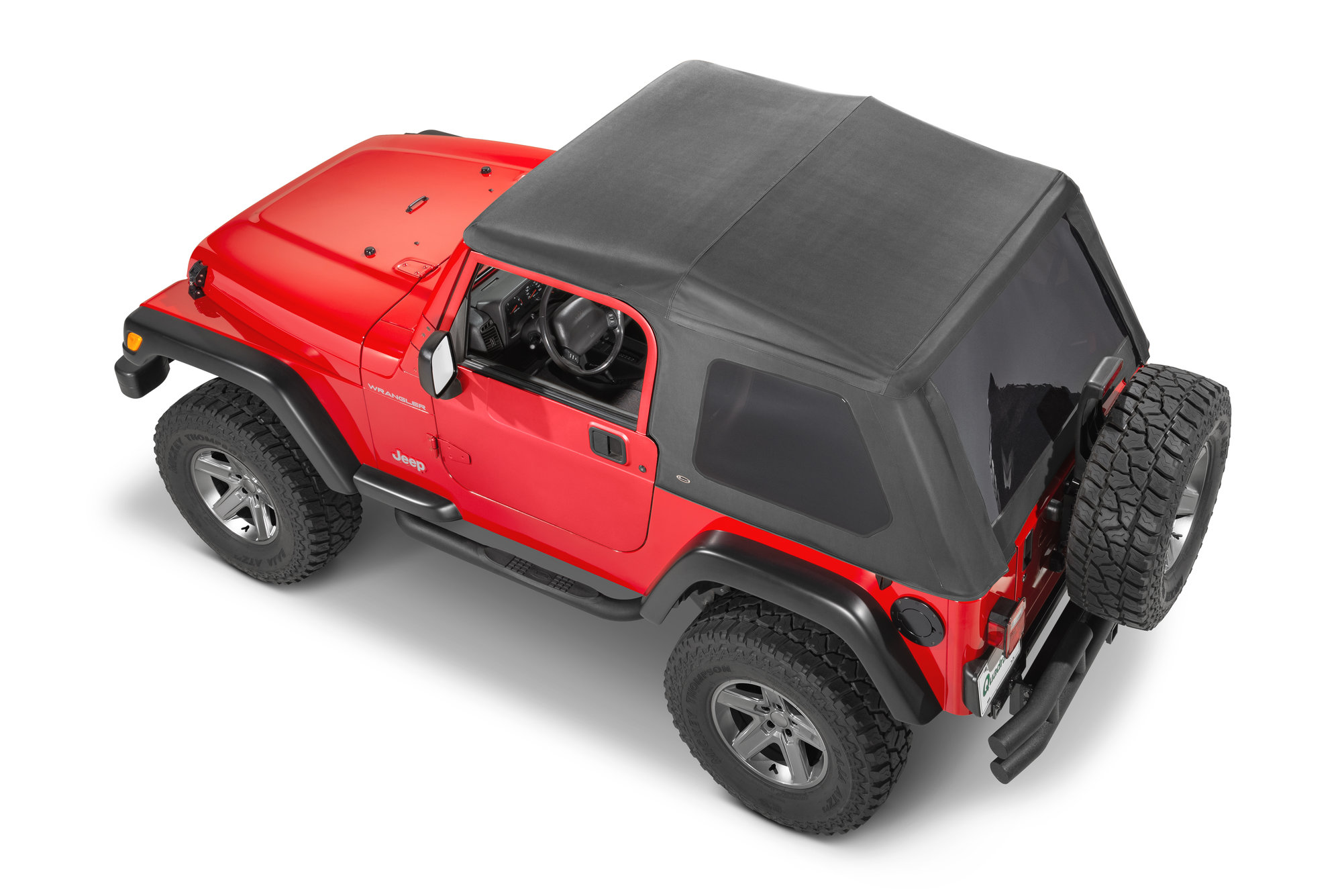 thumbnail image 2 of Complete Soft Top Kit With OE Brackets For 1997-2006 Jeep Wrangler TJ - Black 2 of 6