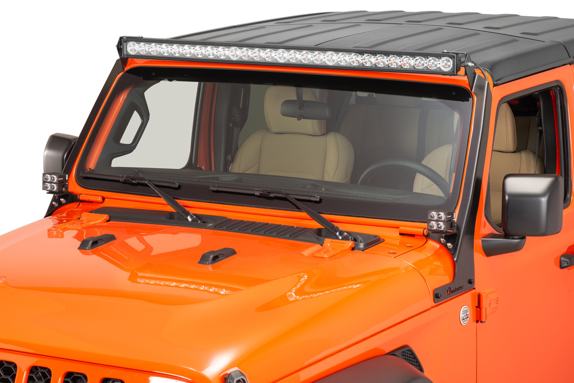 Quadratec Windshield Light Bar Brackets w/ A-Pillar Light Mounts for 18-21 Jeep  Wrangler JL & Gladiator JT | Quadratec