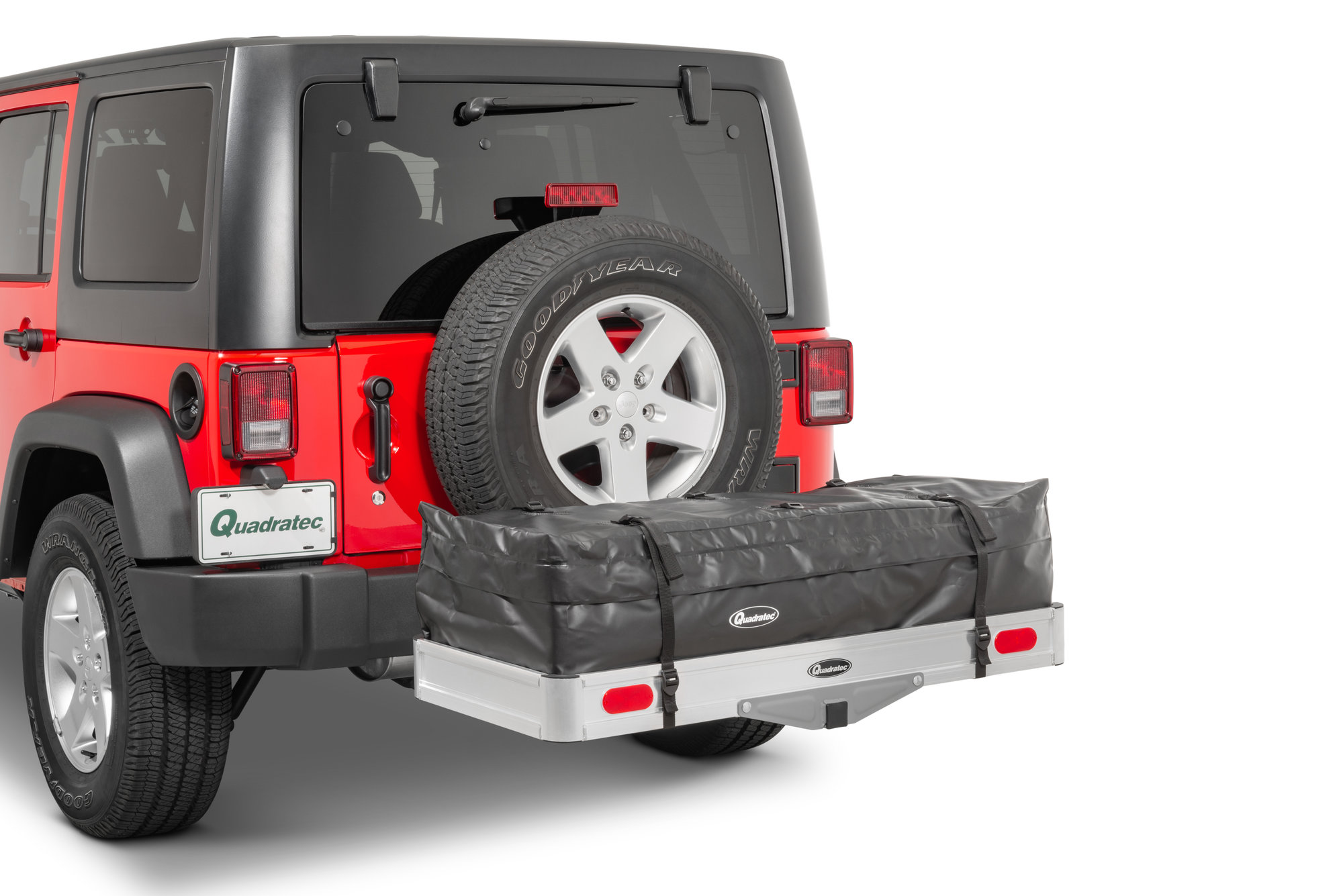 Quadratec Lightweight Aluminum Cargo Rack with Jumbo Rainproof Cargo  Storage Bag for 2