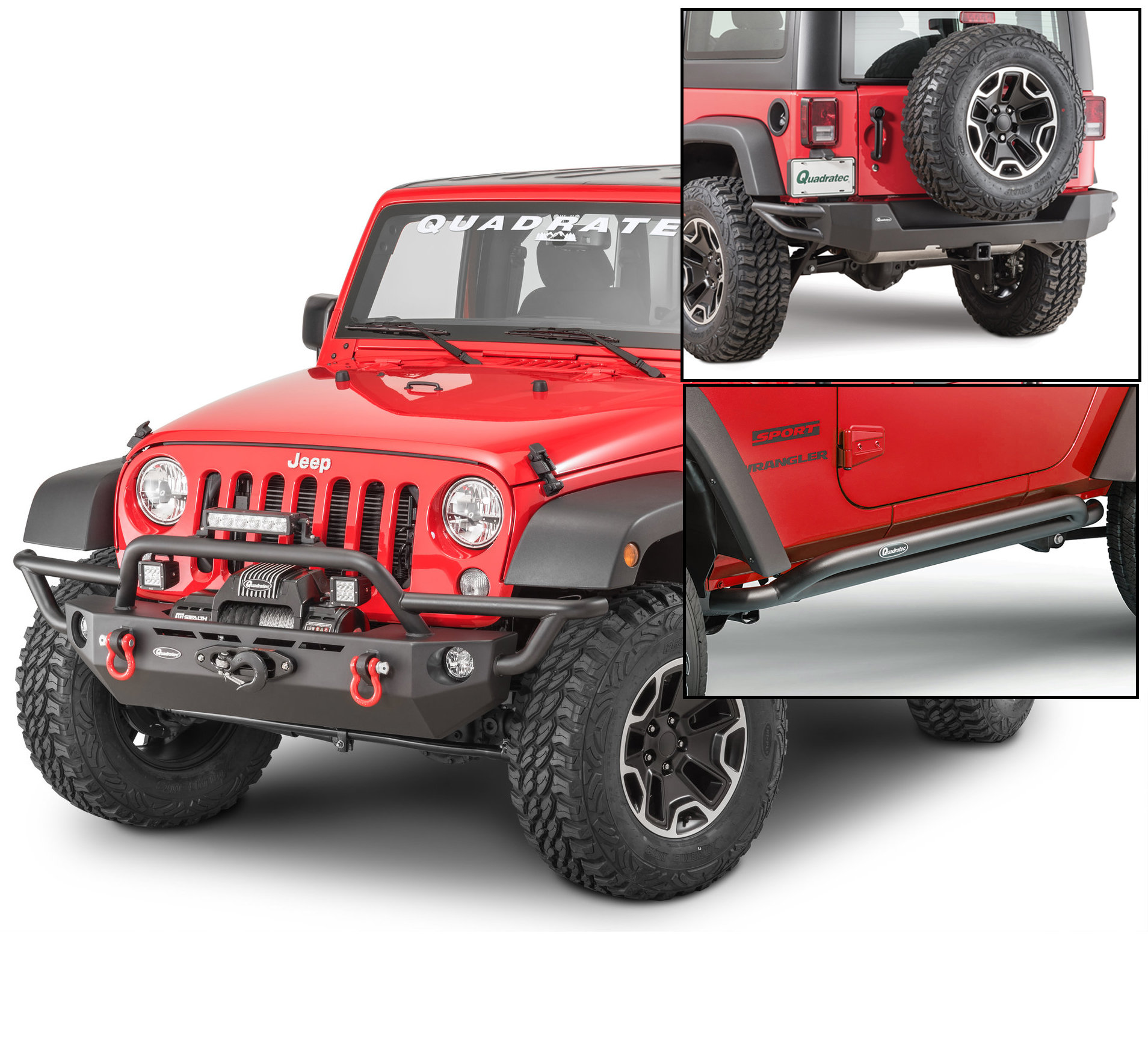 Quadratec QRC Front / Rear Bumper & Rocker Guards for 07-18 Jeep Wrangler JK  2-Door | Quadratec