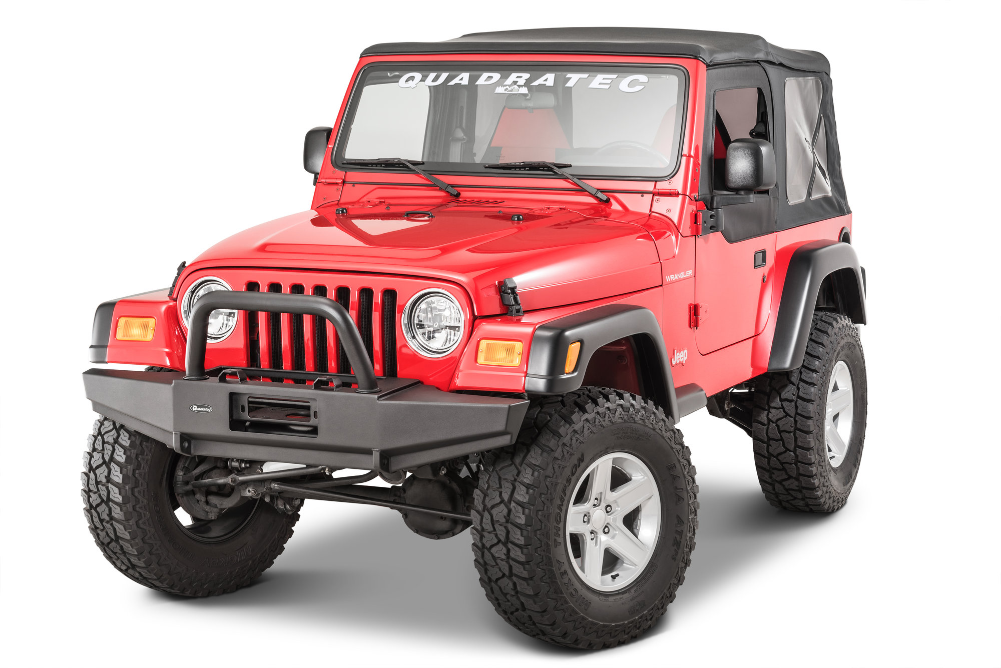 Quadratec Winch Ready Bull Bar Front Bumpers for 97-06 Jeep Wrangler TJ &  Unlimited | Quadratec