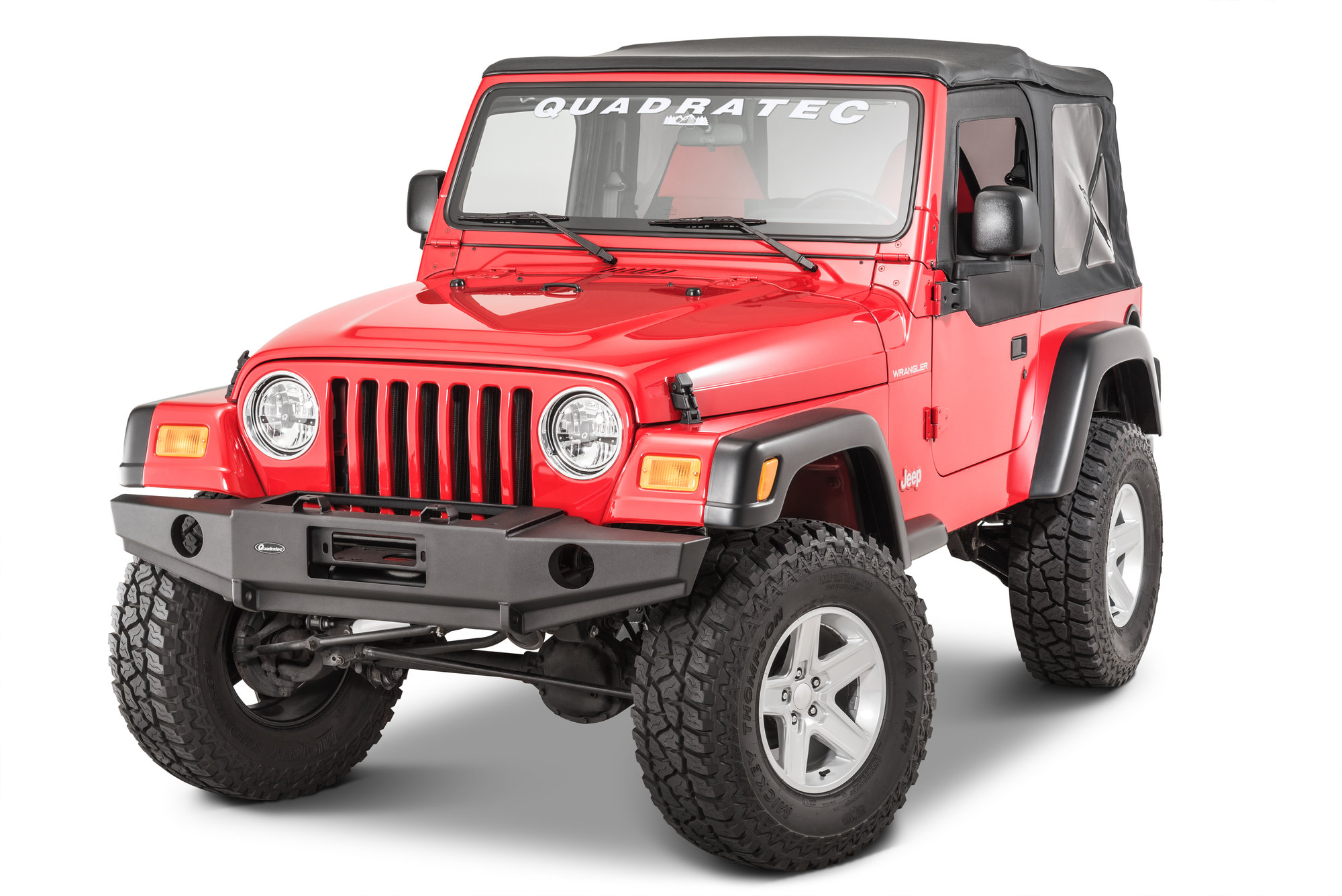 Quadratec Winch Ready Bull Bar Front Bumpers for 97-06 Jeep Wrangler TJ &  Unlimited | Quadratec