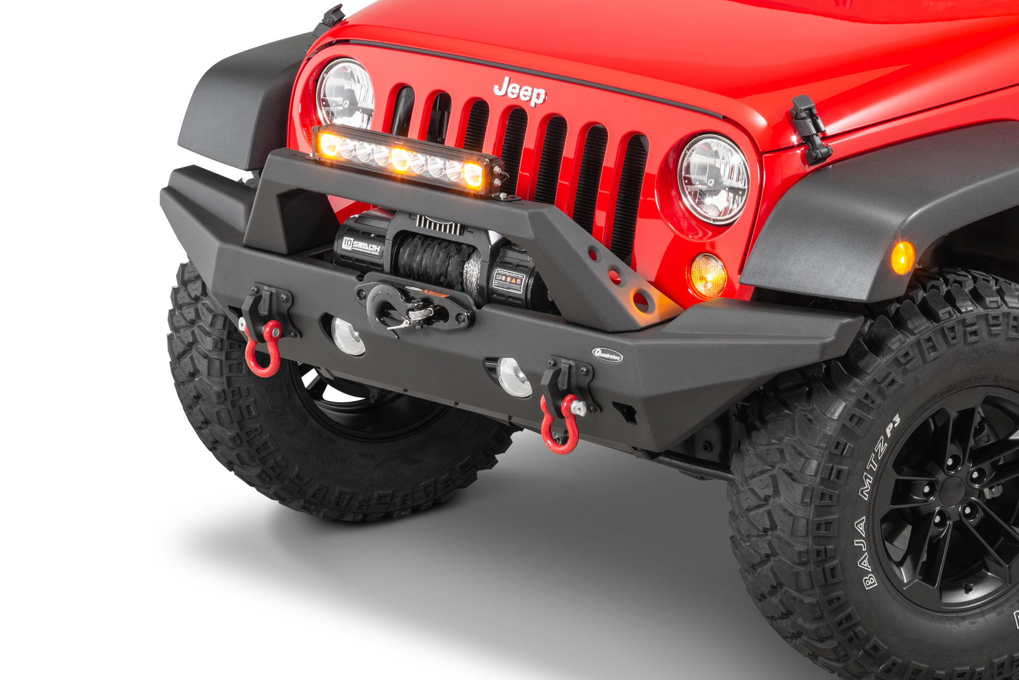 Quadratec Aluminum Brute Strength Winch Bumper for 07-18 Jeep Wrangler JK |  Quadratec