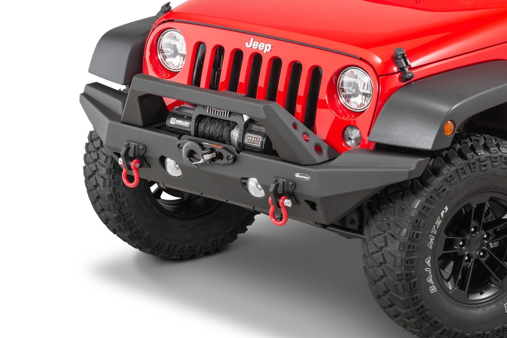 Quadratec Aluminum Brute Strength Winch Bumper for 07-18 Jeep Wrangler JK |  Quadratec