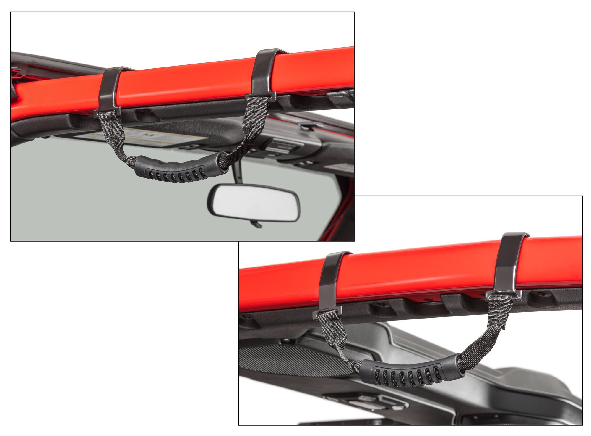 Upgrade Metal Buckle Universal Roll Bar Grip Handle 4 Pack, Black Paracord Grab Handles for Jeep Wrangler Compatible with Jeep Wrangler JT JL JLU JK JKU TJ YJ LJ CJ 