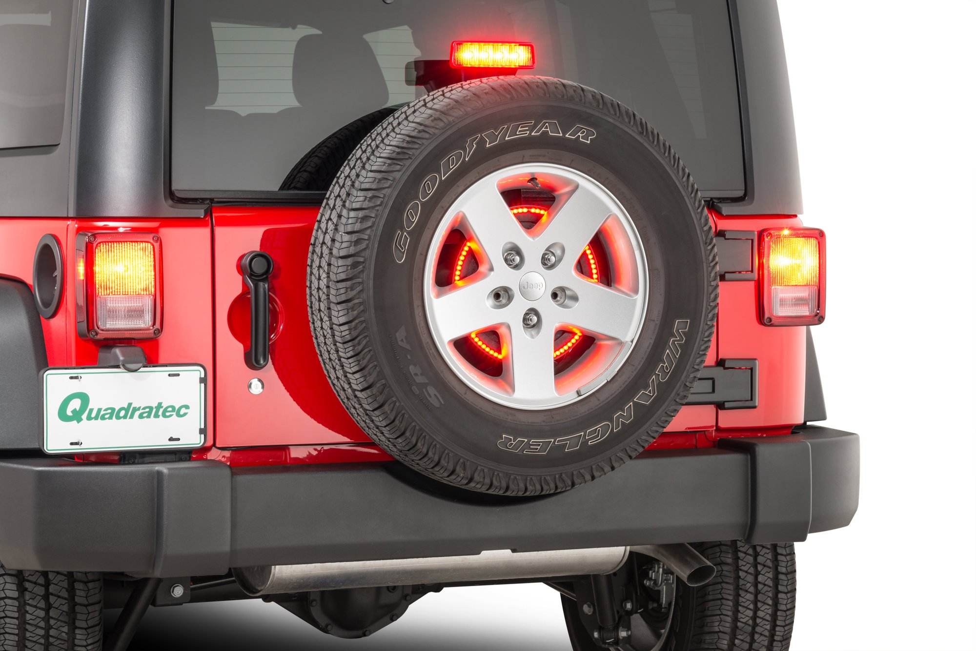 LED Ring Compatible with Jeep Wrangler JK YJ TJ & JL Accessories Smoked Lens RGB 7 Color 120 Modes 5 x 4.5/5/5.5 Lug Pattern Waterproof Spare Tire 3rd Third Brake light for Jeep Wrangler 