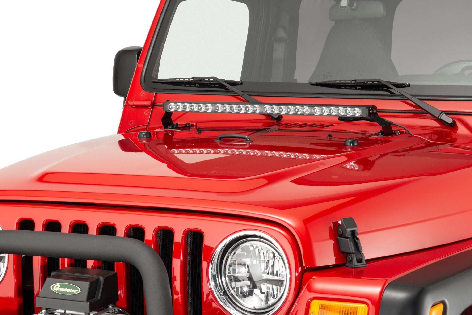 20" LED Light Bar With Steel Hood Mounting Brackets For 07-17 Jeep JK Wrangler – GalaxyMotoInc